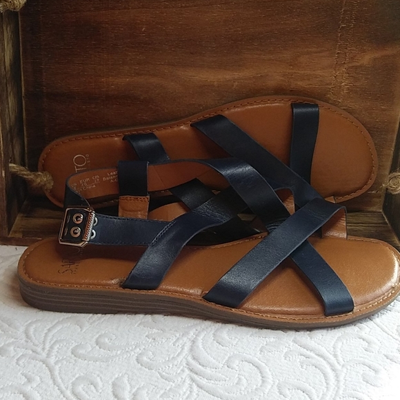 Franco sarto navy sandals Clearance
